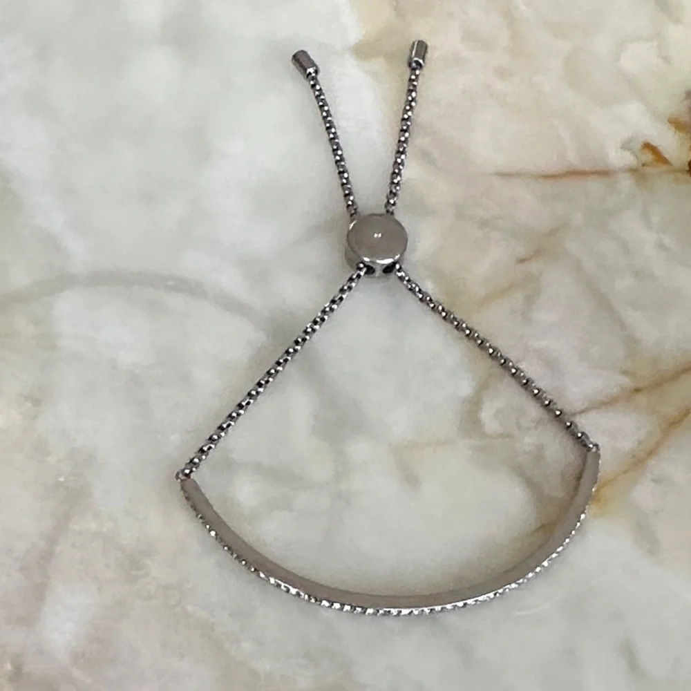 Michael Kors Silver Crystal Pavé Hinged Bangle Bracelet